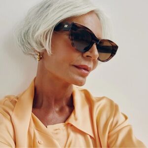 Sunglasses French Kiwis Jackie Sun Brown Marble Sun Glasses with Brown Lenses❤️